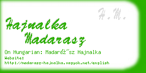 hajnalka madarasz business card